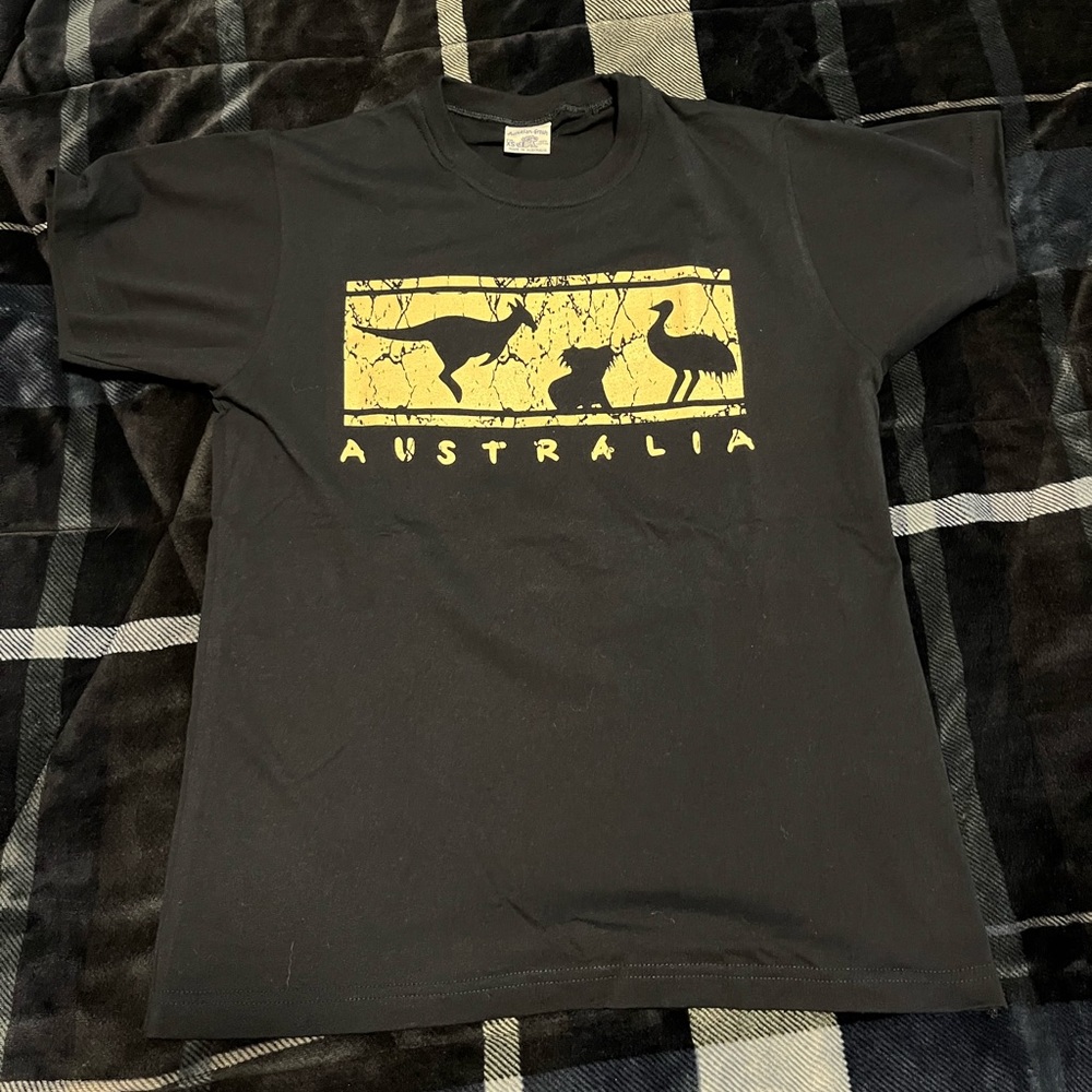 Australian Grown Men's Australia T-Shirt Size Extra Small Black